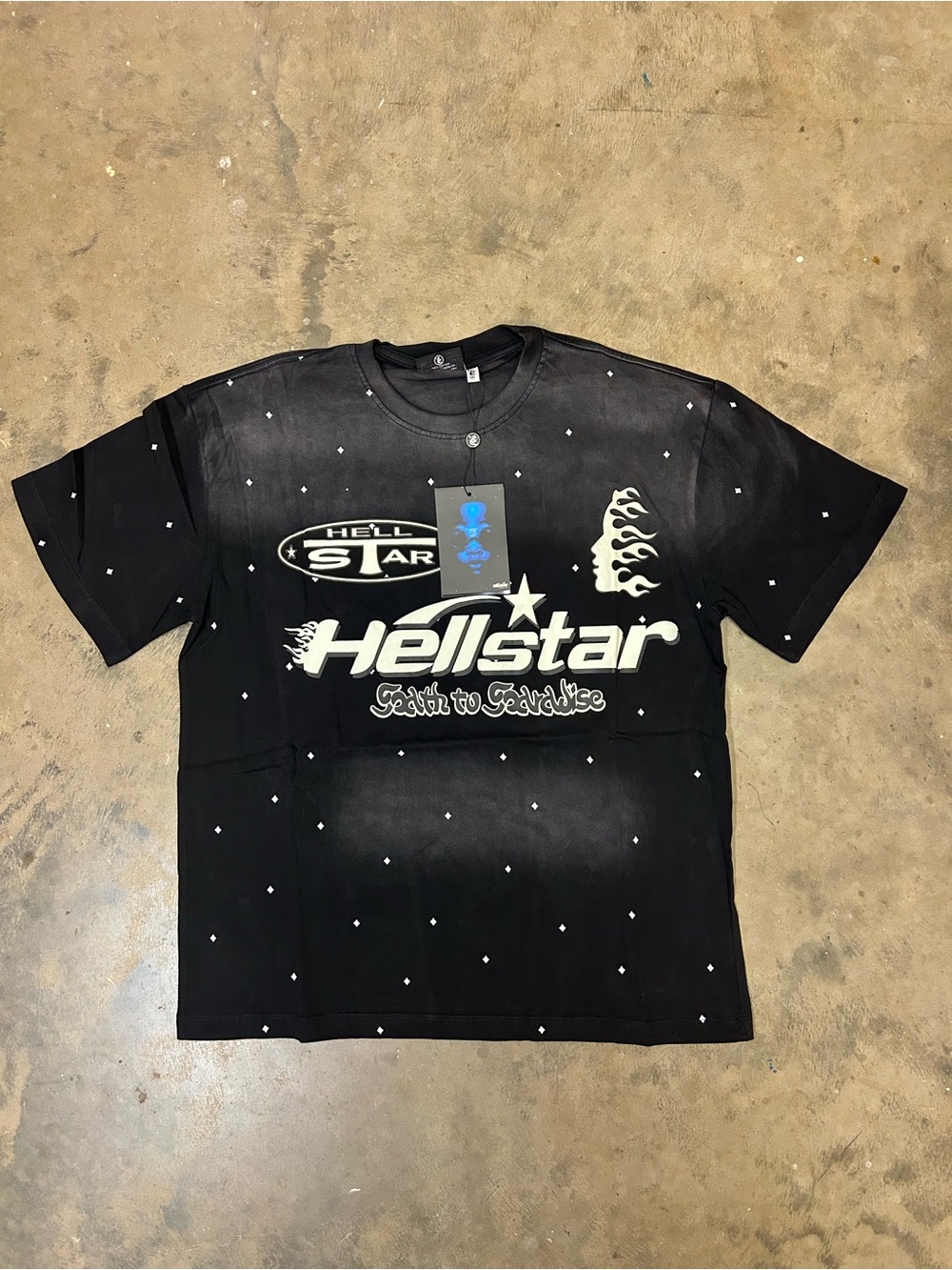 Hellstar Black Short-Sleeve Graphic Logo Tee
